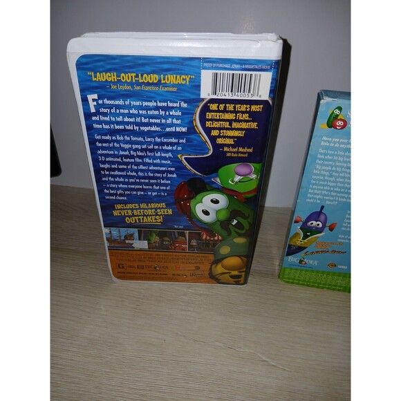 Lot Of 3 Veggie Tales VHS Tapes Jonah, Dave & The Giant Pickle & An Easter Carol - Picture 16 of 16